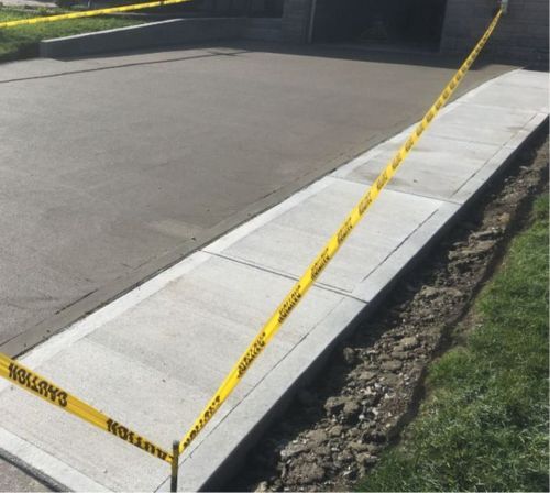 Concrete sidewalk