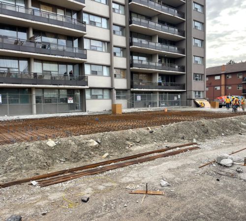 large scale concrete installation